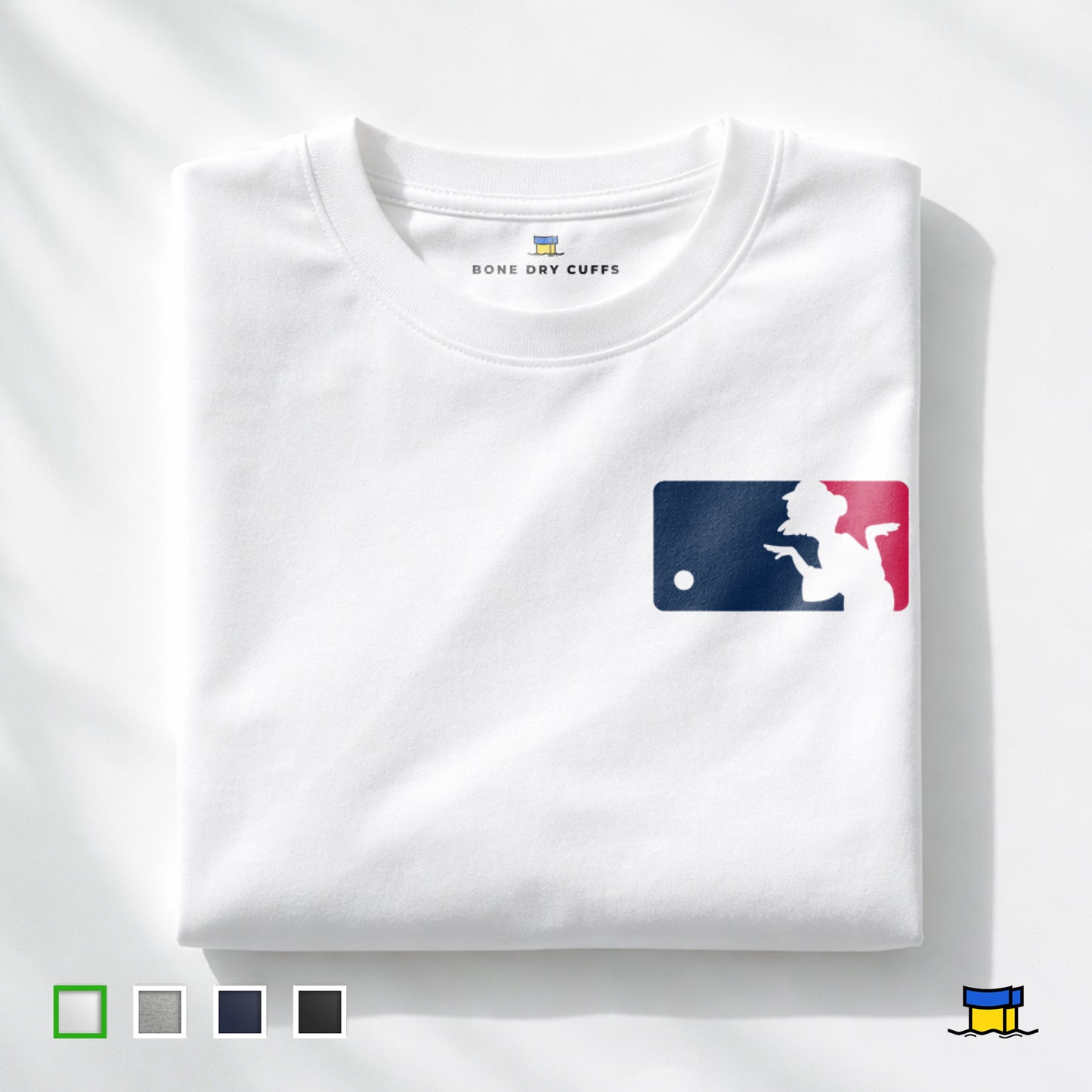 Folded White MLB Simpsons T-Shirt