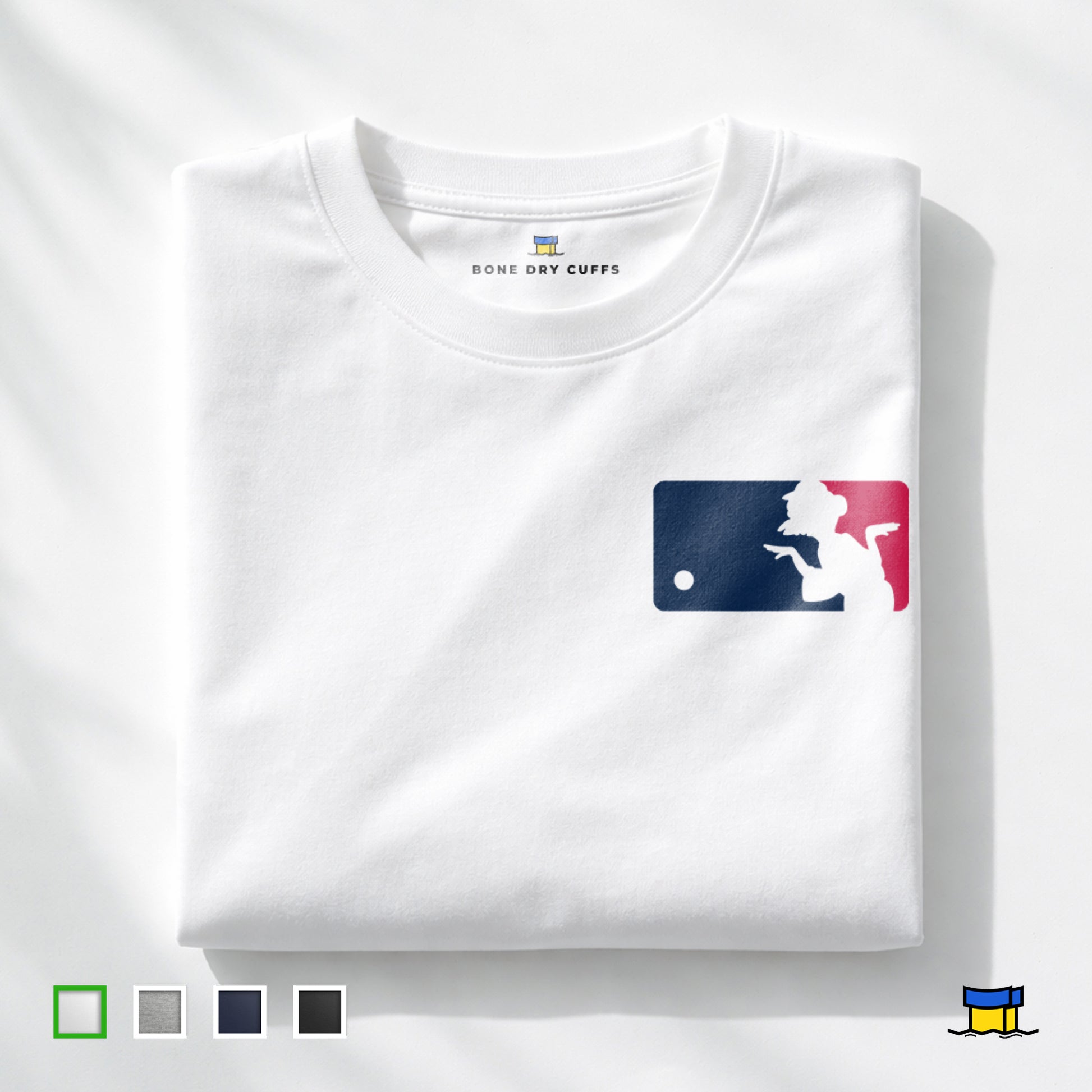 Folded White MLB Simpsons T-Shirt