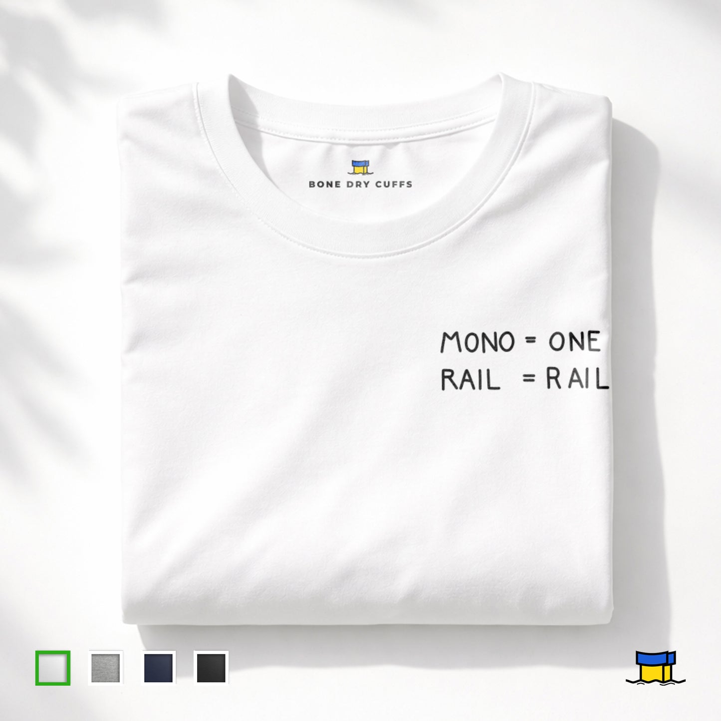 Folded White Monorail Simpsons T-Shirt