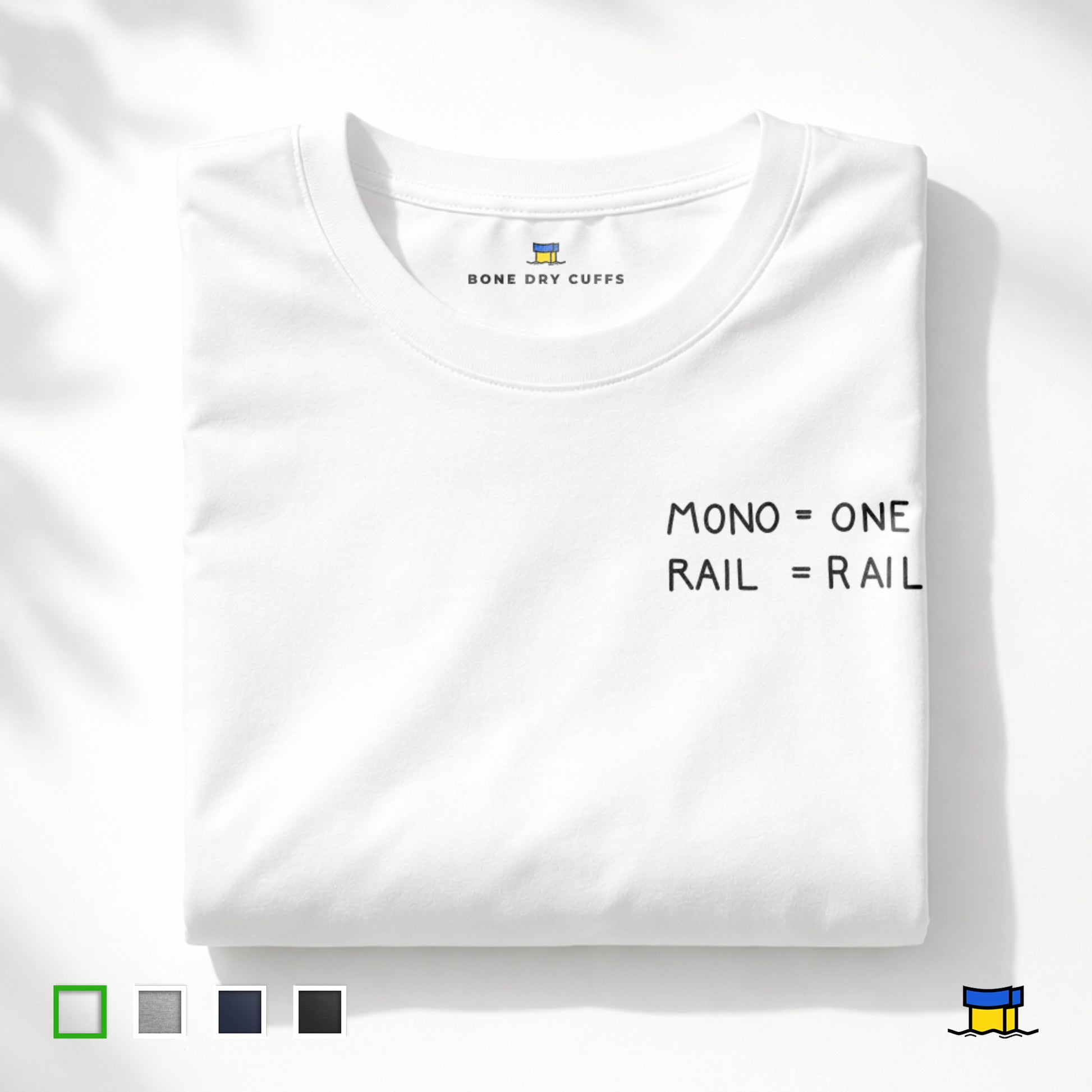 Folded White Monorail Simpsons T-Shirt